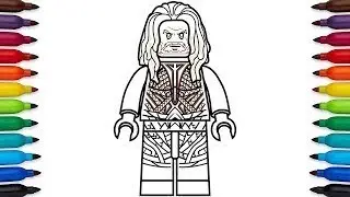 How to draw Lego The Flash (Barry Allen) from DC Comic's Justice League - DC Super Heroes