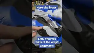 vinyl wrapping my gas tank #motorcycle #wrap #vinyl #diy #gsxr #art #artist