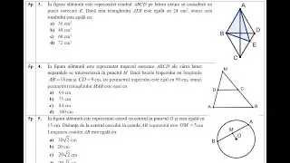 Simulare matematică EN ISJ Sibiu decembrie 2025 - Subiectele I şi II