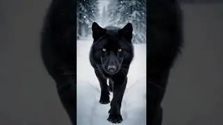 Cinematic Black Wolf in Slow Motion | BBC Wildlife Style