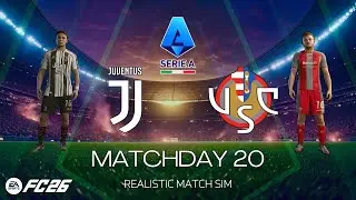JUVENTUS vs CREMONESE ⚽ Serie A 2025/26 ft. Yıldız, Vardy | FC 26 Realistic Match Sim