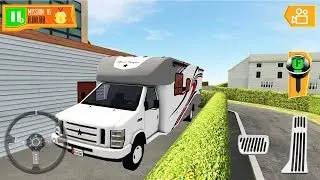 Camper Van Beach Resort: White Van Driving and Parking Simulator - Android GamePlay 3D