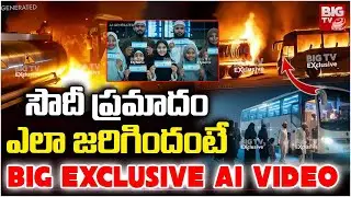 Saudi Mecca Bus Tanker Crash Incident AI EXCLUSIVE VIDEO | సౌదీ ప్రమాదం ఎలా జరిగిందంటే..| BIG TV