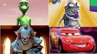 Tiles hop Alien dance vs It vs Crazy Frog vs Cars dance battle