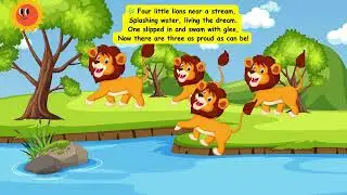 6 Little Lions | Animal Counting Song for Kids | Funtale Kid