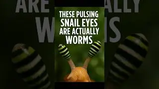 These Pulsing Snail Eyes Are Actually Worms  #educationalshorts #animalscience #wildlife #parasite