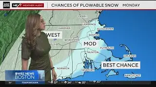 Weather forecast for Boston shows potential for plowable snow Monday