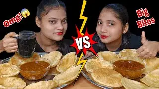 Asmr Eating Chole Bhature Big Bites | Spicy Chole Bhature Challenge | Food Challenge | Street Food