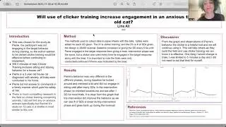 Will use of clicker training increase engagement in an anxious three year old cat?