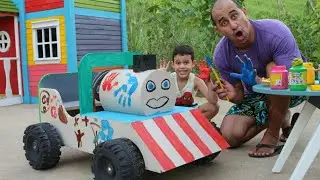 PINTAMOS DE VÁRIAS CORES  NOSSO TRENZINHO DE MADEIRA