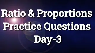 Day-3 of Practice Questions of Ratio & Proportions. #aptitude #forbeginners #rrb #ssc