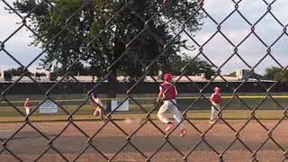 zoom grabbing extra bases off Jackson's hit- WS heat vs CL phenom red