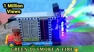 Green Dj Ganesh Visarjan Dj truck Green Dj || How to make dj truck || Dj smoke and fires