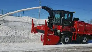 Larue T60 self-propelled snow blower street demo