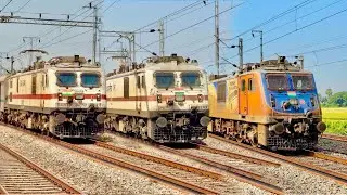 130 KMPH ATTACK! ⚡ WAP7 Humsafar & Duronto Express Crossings