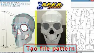 Làm mô hình đầu lâu giấy - Cách rã 3D model thành file pattern (Pepakura Designer) | css2a
