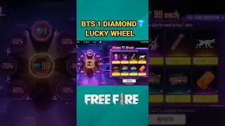 BTS 1 DIAMOND 💎 LUCKY WHEEL 🥳 BTS CRYSTAL TOKEN EVENT #shorts #freefireshorts