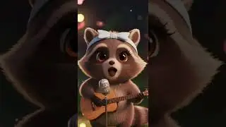 Pretty little raccoon 🎤 🎵 #animaladventures #cuteanimals #forestfriends
