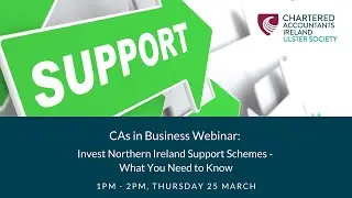 CA's in Business Webinar: Invest Northern Ireland Support Schemes - What you need to know
