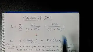 Video #3 :- Intrinsic Value of bond