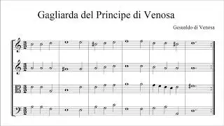 Gagliarda del Principe di Venosa- Carlo Gesualdo [With score]