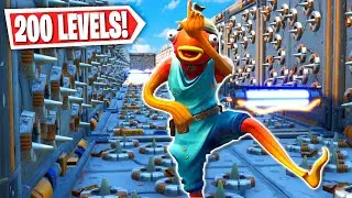 The MOST INSANE 200 Level DEFAULT DEATHRUN! (Fortnite Creative Mode)