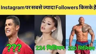 Instagram पर सबसे ज्यादा follwers किसके हैं I #short. #Ronaldo #wwe #thorock