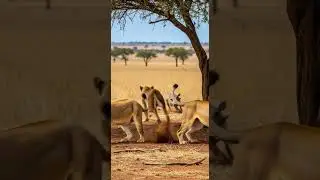 Warthog vs Lion 🦁🐗 Funny Moments 🤣 Epic showdown in the wild #wildlife #funnyanimals #nature