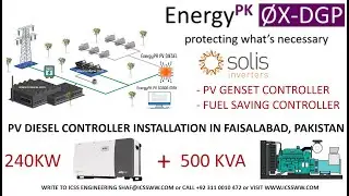 Solis PV Genset Controller Faisalabad 240kW Solis and 500 KVA generator including zero export