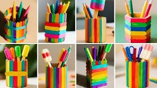 Teach You How To Make A Pen Holder With Popsicle Sticks#diy#art#craft