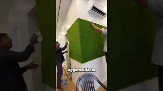 Artificial Grass Installation on Walls | Wall Decoration with Artificial grass| How to Install grass