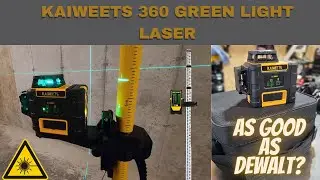 Best Laser Level?- KAIWEETS KT360A 360 Degree Green Laser Level-  Half the Price of Dewalt Milwaukee
