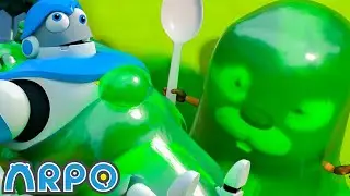 Arpo Battles GIANT Jelly Monster | ARPO The Robot | 3 HOURS OF ARPO | Compilation | Videos for Kids!