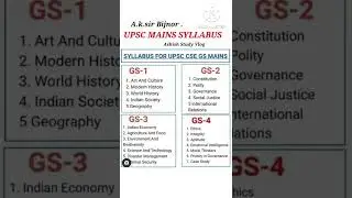 upsc syllabus 2022 | upsc mains syllabus | upsc syllabus 2022-23 | upsc syllabus and exam pattern