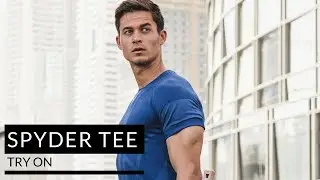 Seamless Spyder Tee Cobalt Blue Try On | SQUAT WOLF