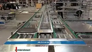 Automated line with robotic station