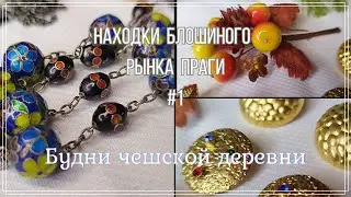 #1 Находки блошиного рынка Праги \ янтарь \ чёрная бижутерия \ клуазоне #чехия #чешскаябижутерия