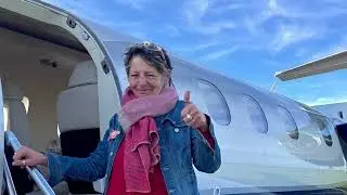 Quelques images du vol solidaire du 8 décembre 2026 avec le jet privé Embraer Phenom 300