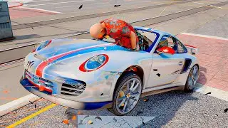 No Seatbelt Crash Testing Real Car Mods #12 - GTA 5 Epic Ragdolls Compilation (Euphoria physics)