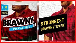 Brawny&reg; Pick A Size&reg; Paper Towels, 1 Mega Roll = 4 Regular Rolls