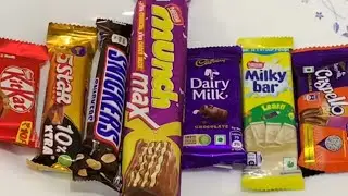 Munch vs snickers vs KitKat vs Milky bar vs Galaxy vs Dairy Milk |Chocolates unboxing #asmr