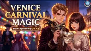 English in Venice: Carnival, Masks & Pizza | 20 Mins English Daily (Slow English)