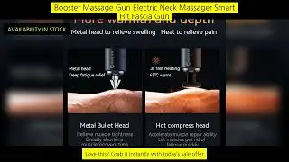 Booster Massage Gun Electric Neck Massager Smart Hit Fascia Gun For Body