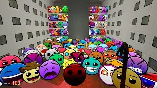 Geometry Dash and Lobotomy Dash Nextbots Chase me in Liminal Hotel Gmod