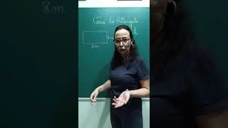 &Aacute;rea do Ret&acirc;ngulo - Professora Angela Matem&aacute;tica #shorts