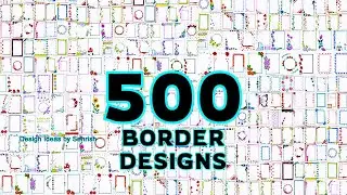 500 new border designs for project work|Front page border design ideas|Simple notebook decoration