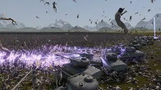 SUPER CHARGED TESLA TANK vs 1,000,000 ZOMBIES - Ultimate Epic Battle Simulator 2