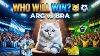 FIFA World cup 2026 Argentina vs Brazil football cat prediction USA