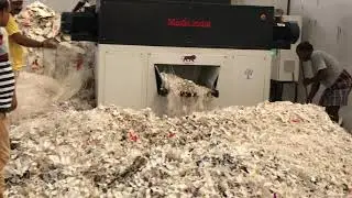 Shredding paper Mill waste, Paper Board Shredder, Twin Shaft Paper Shredder, paper Shredder, #Cutter