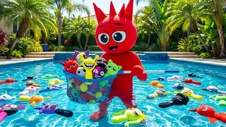 Found Sprunki in the Pool?! Raddy Wild Adventure 💦